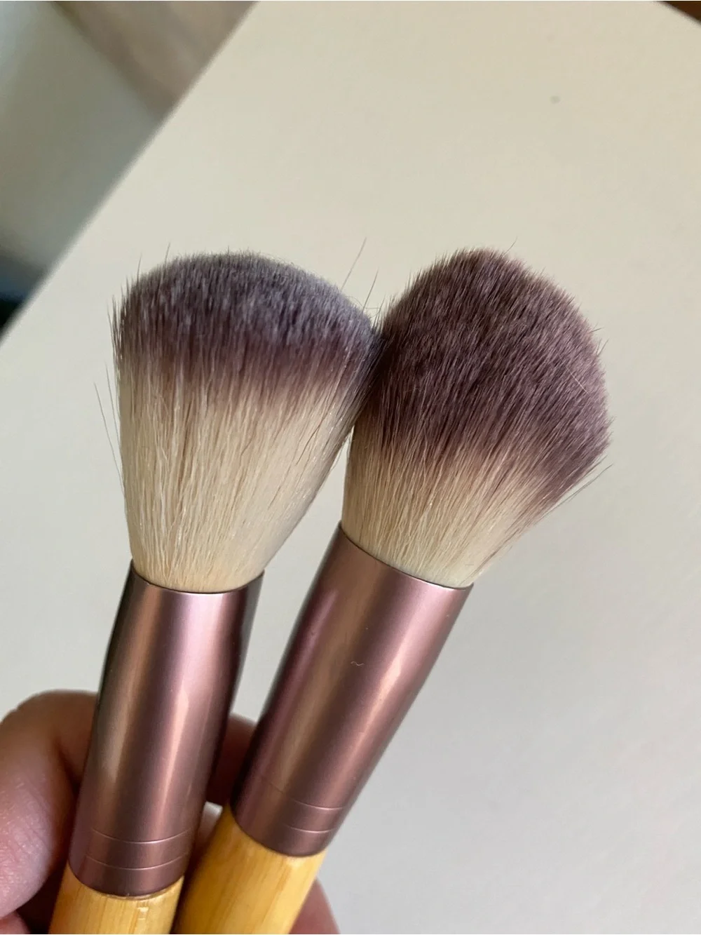 Olivia layne Bamboo Handle Powder Brush - Brown Bristles new without tags